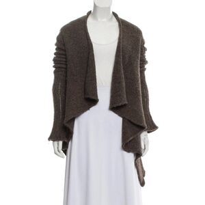 Rick Owens FW09 Crust Alpaca Merino Wool Knit Open Sweater Sz L